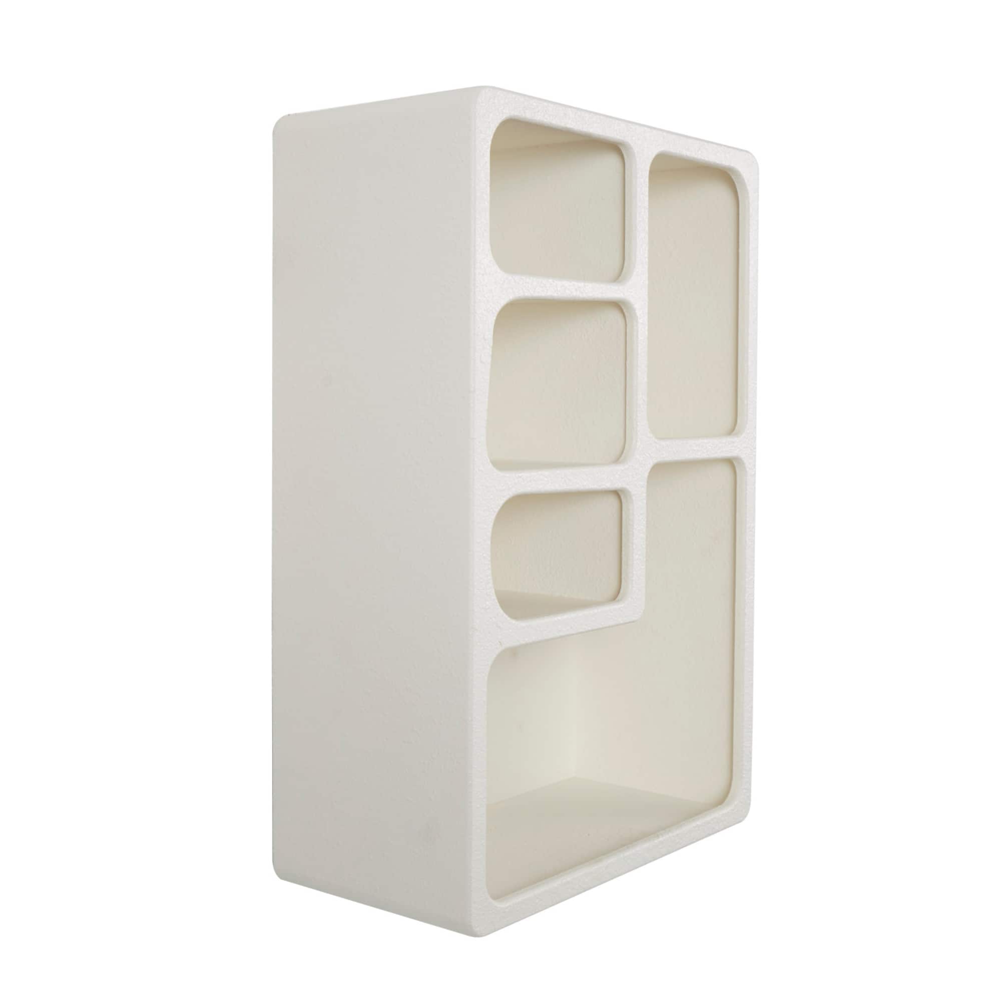 24" Cream Rectangle Wall Shelf